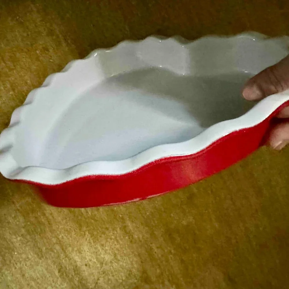 Emile Henry Large Red Heart Baking Dish Ovenproof High Heat Ceramic